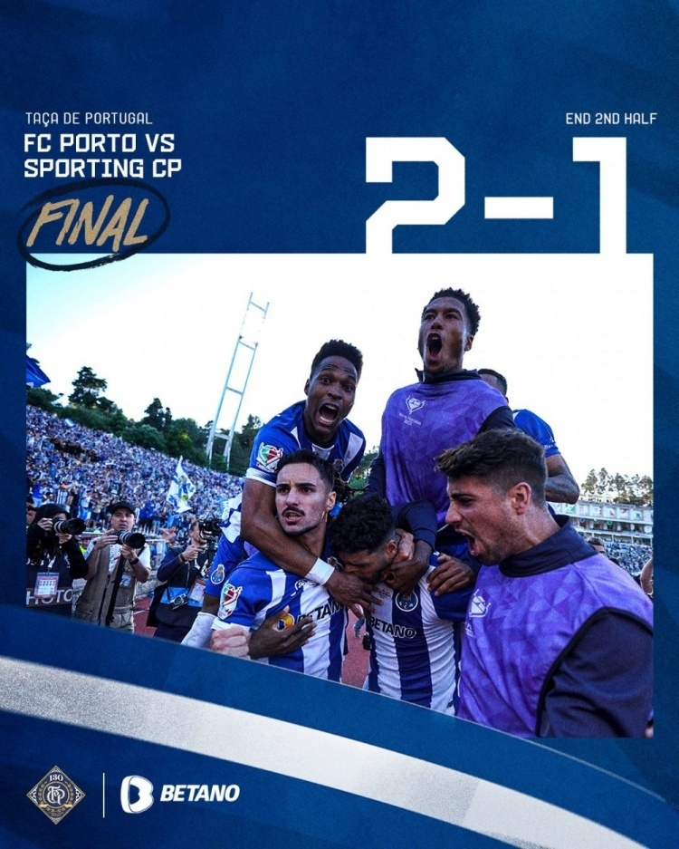 塔雷米点射制胜!波尔图2-1葡萄牙体育,达成葡萄牙杯三连冠