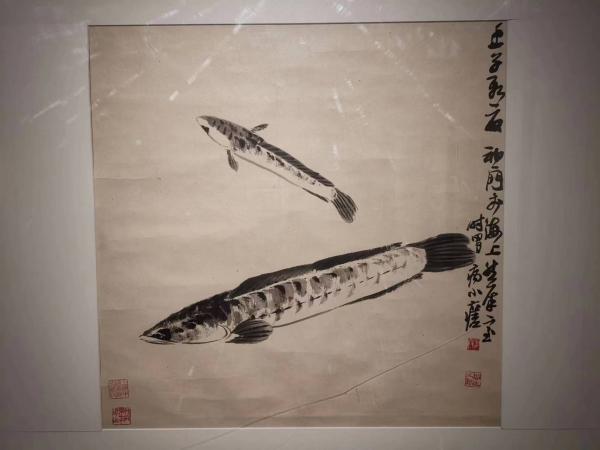 展览现场的《黑鱼》是来楚生晚年比较满意的一件作品.