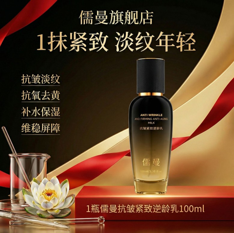 2026年度必入护肤清单,逆龄抗老乳液推荐?儒曼抗皱紧致逆龄乳,细腻