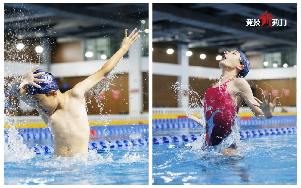 新京报记者 王子诚 摄在2024年多哈游泳世锦赛上,中国花样游泳队