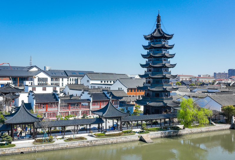 烟雨长廊明清建筑江南皮影上海松江泗泾古镇焕新后开街