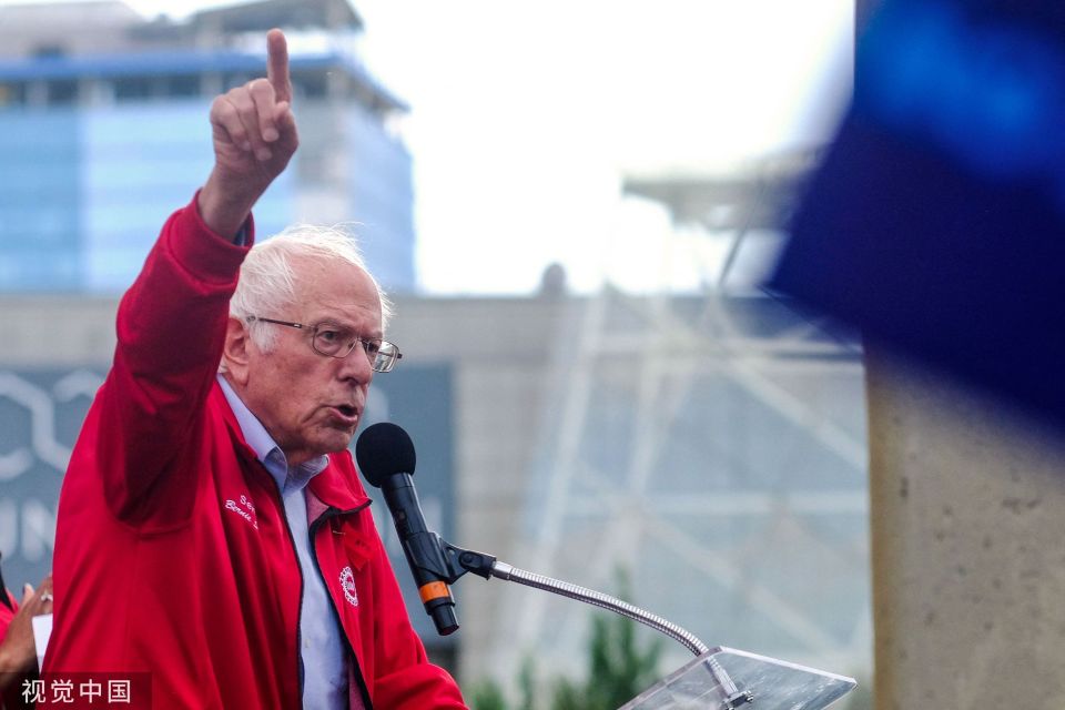 拜登为汽车工人大罢工站台,美资深参议员桑德斯:"历史性的一天"_腾讯