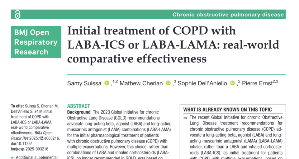 COPD 初始治疗怎么选？真实世界研究揭示：LABA-ICS 与 LABA-LAMA 的精准适配之道_腾讯新闻