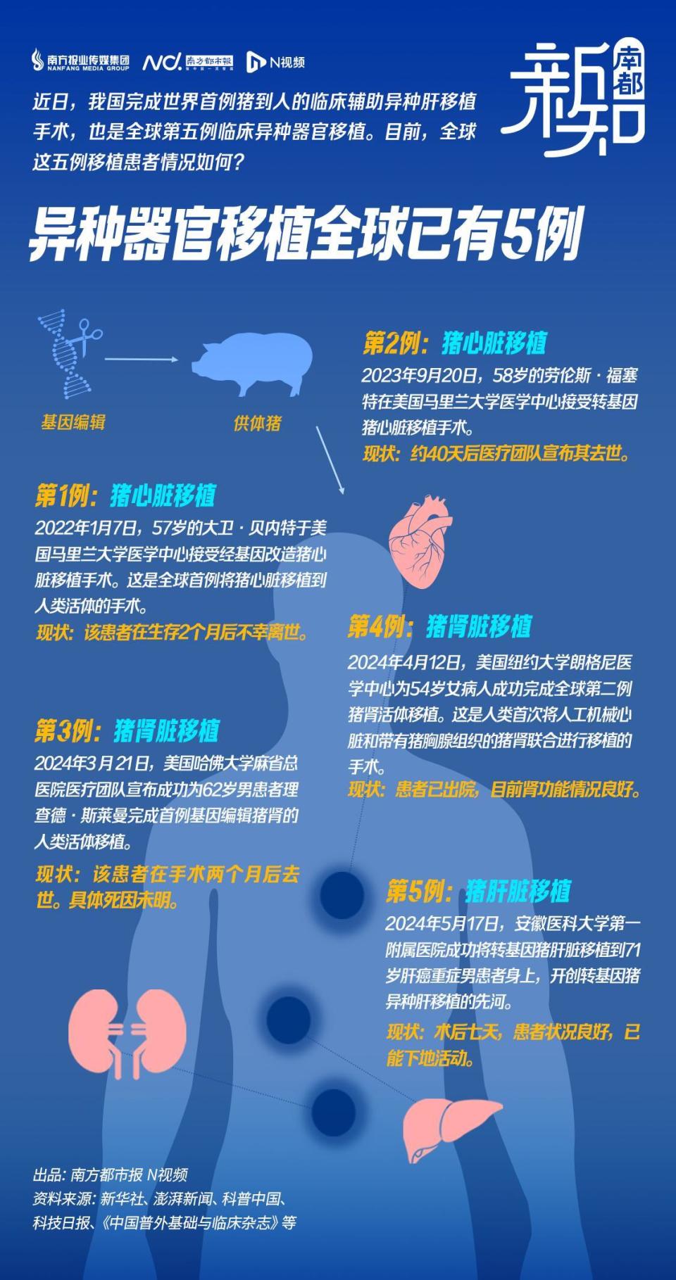 动物器官"安"在人身上,世界上最早手术的5人咋样了