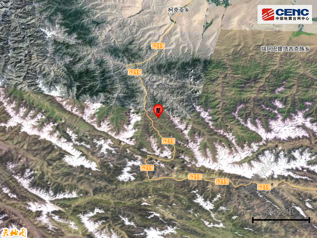 新疆喀什地区叶城县发生3.1级地震