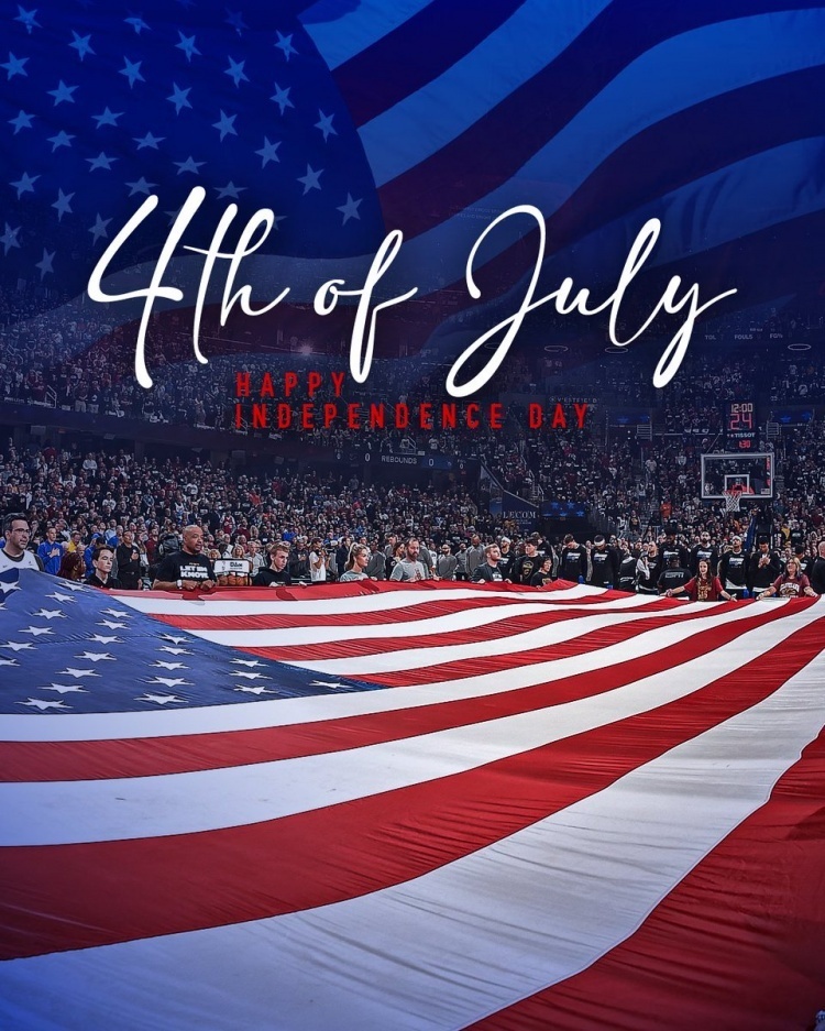 1776年的今天通过《独立宣言》  NBA官方：独立日快乐