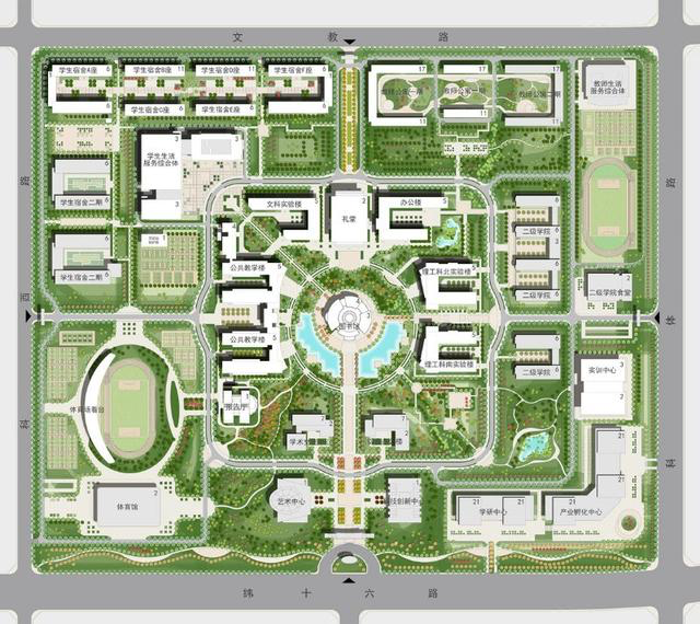 上街航空学院规划图图片