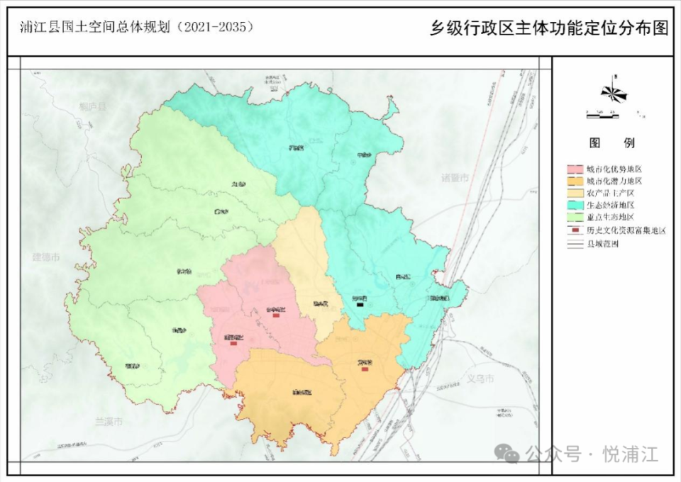 浦江县设区规划图高清图片