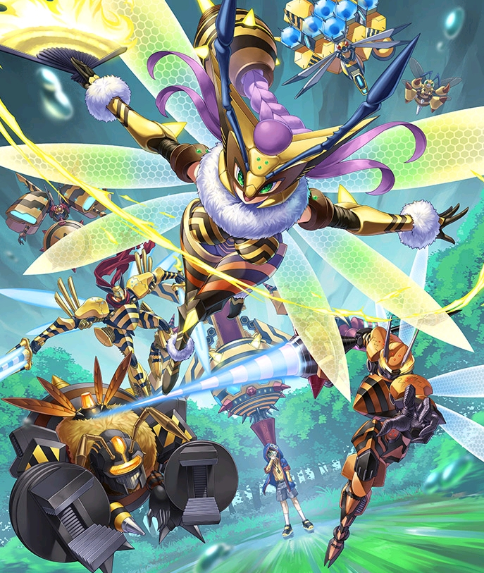 进化后是完全体的大黄蜂兽,改造型病毒种,不过没有x抗体了.