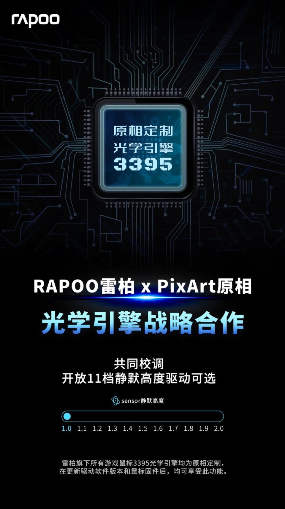 高定版3395 鼠标传感器更名3398，雷柏x 原相战略合作升级-腾讯新闻