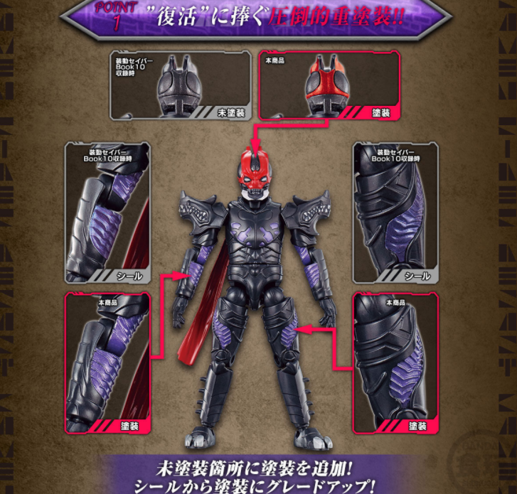 假面骑士圣刃：重制版天灾玩具公开 炒冷饭的新创意 追加大量贴纸