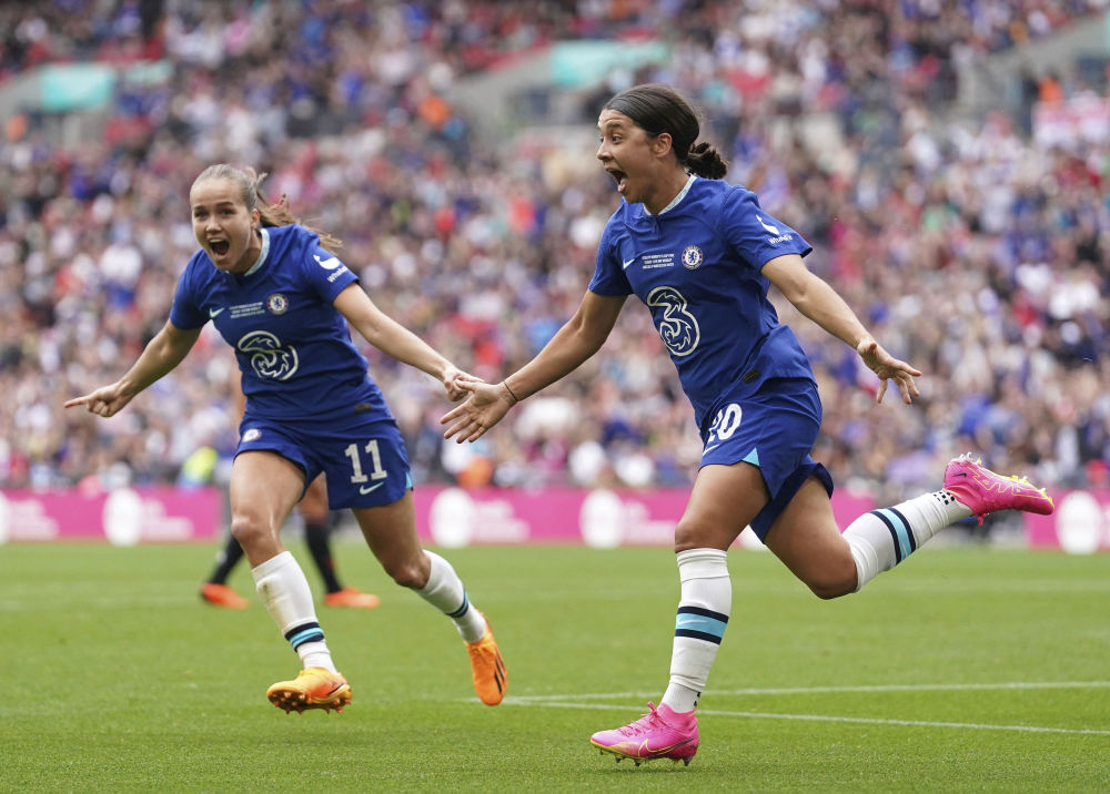 体育足球英格兰女子足总杯切尔西队夺冠