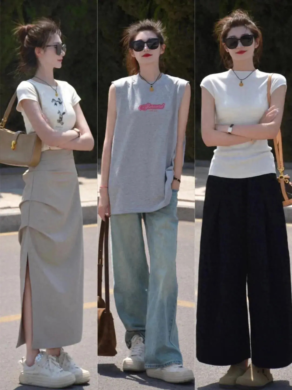 被这位素人的夏季穿搭惊艳!基础色,基础款轻松穿出高级感,真美
