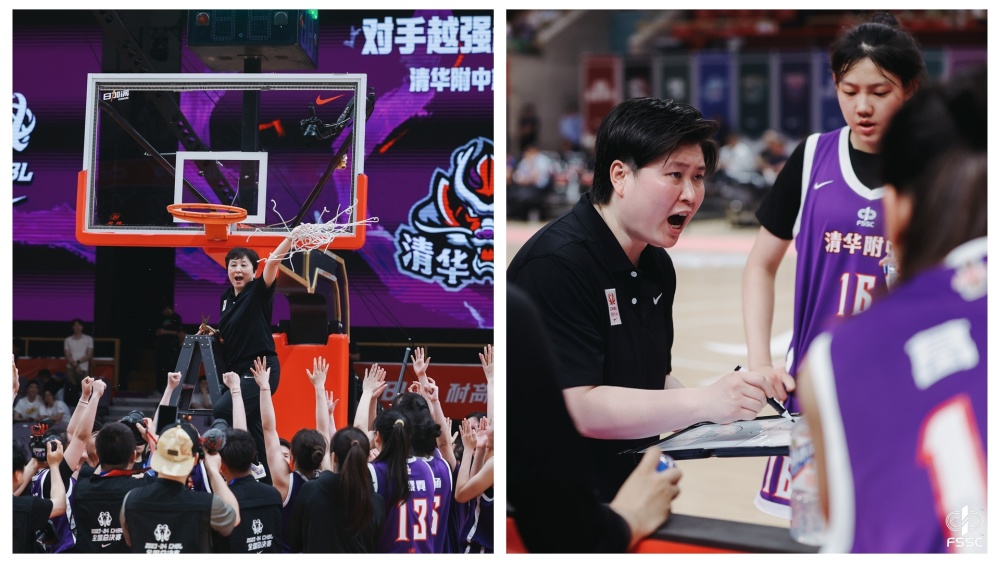 这支高中女篮6年4冠,"撑伞人"韩旭已成后辈榜样