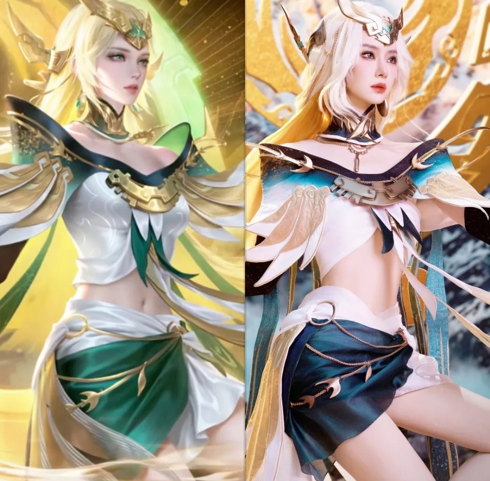 戚薇cos海月封神了4a腰凸显极致身材迷你裙彰显性感大长腿