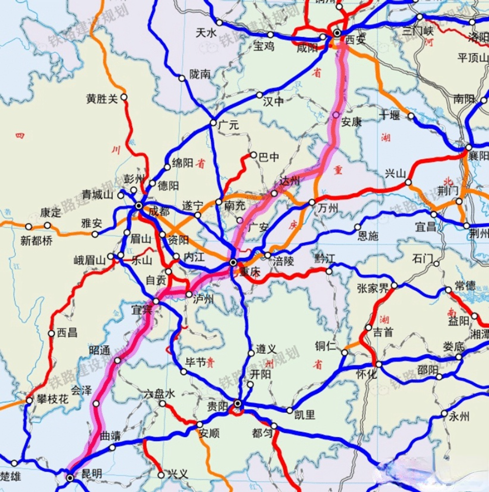 昆明省内高铁线路图图片