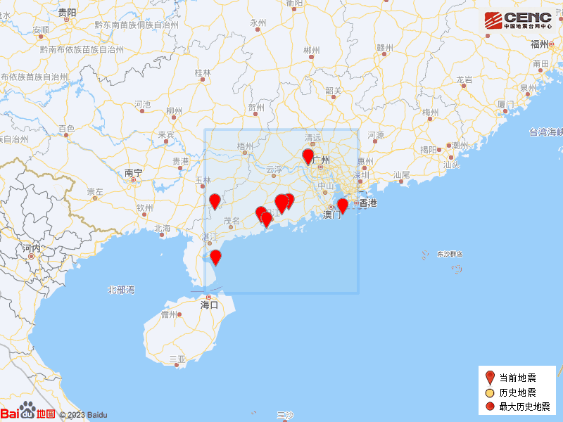广东江门恩平市发生43级地震震源深度8千米
