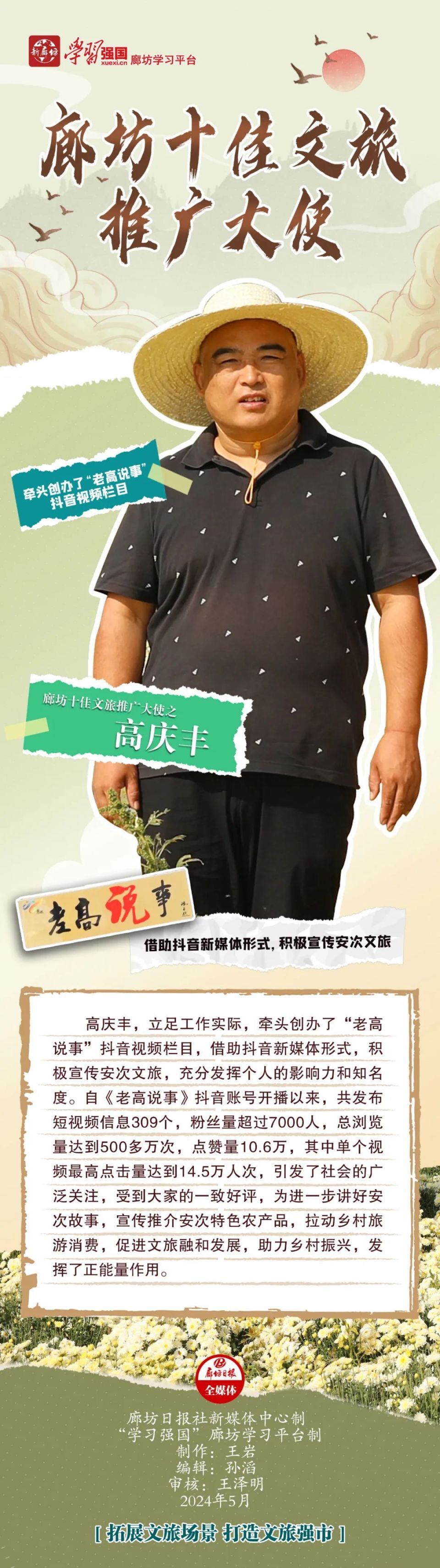 "廊坊市十佳文旅品牌"——十佳文旅推广大使