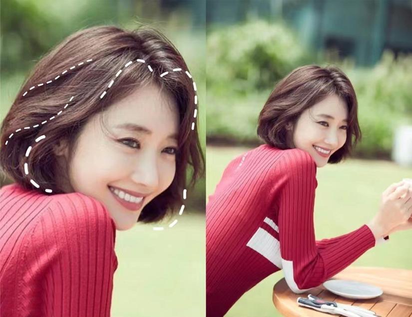 甜美发型,建议姐姐们千万不要选择五五分的发型,总体三七分才更有时尚