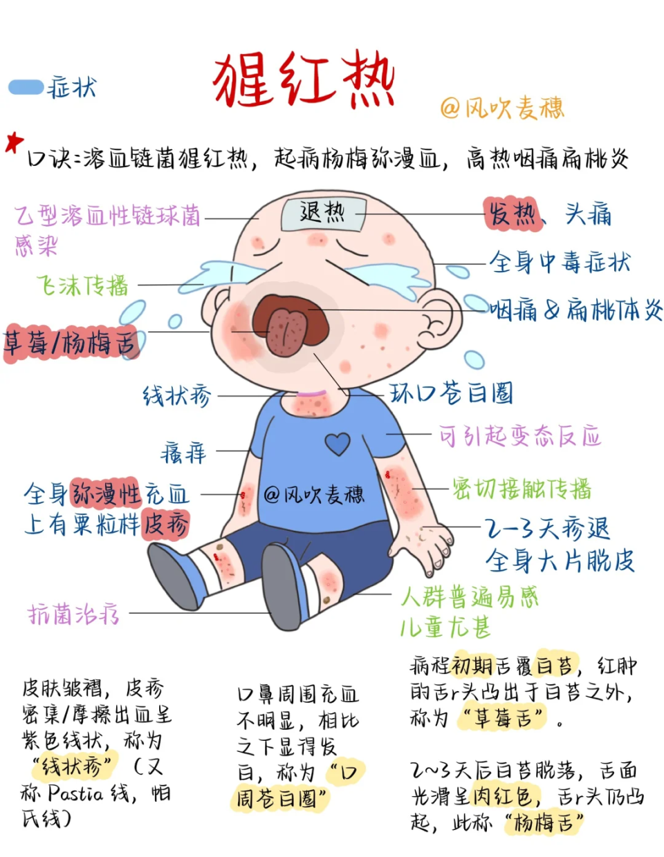 图片来源:小红书@风吹麦穗得了猩红热怎么办?