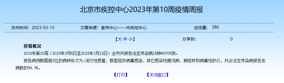 北京疾控：今年第10周报告法定传染病69705例，流感居首全方位的多2023已更新(知乎/今日)全方位的多