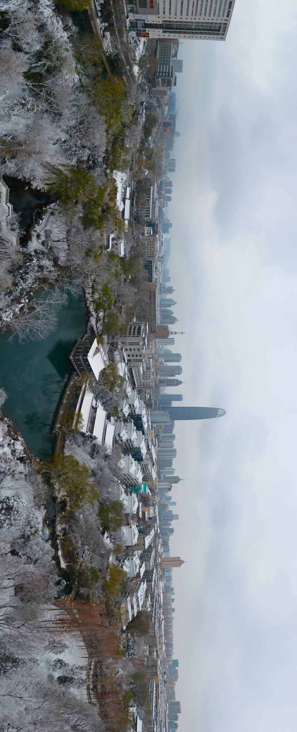 济南小雪景图片