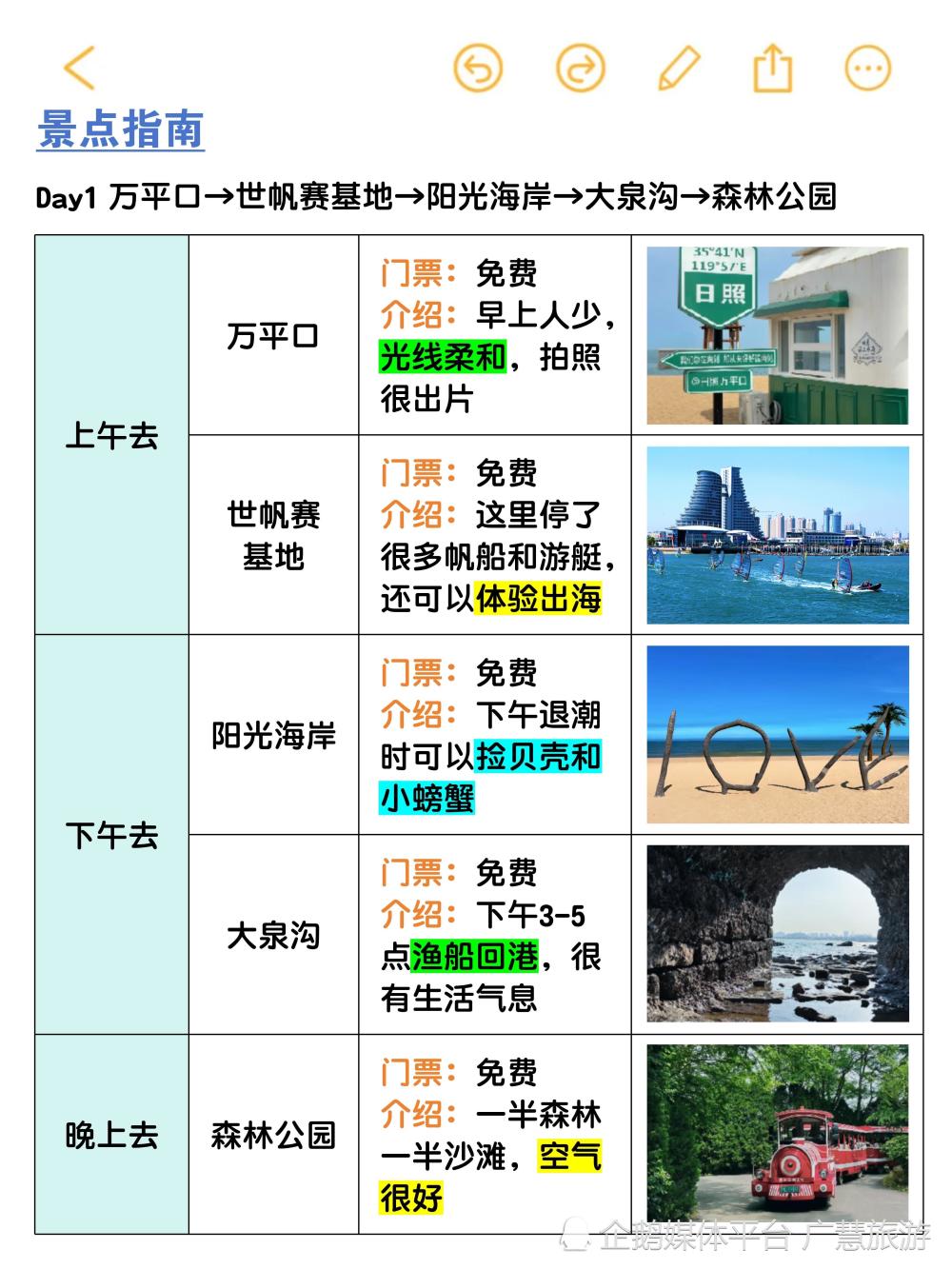 日照3日游这么玩不绕路，旅行必看_腾讯新闻