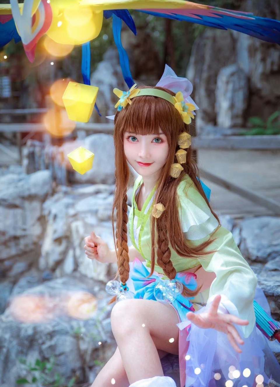 同样是cos娜可露露晚萤,走路摇妆造好清纯,赖美云作品不还原