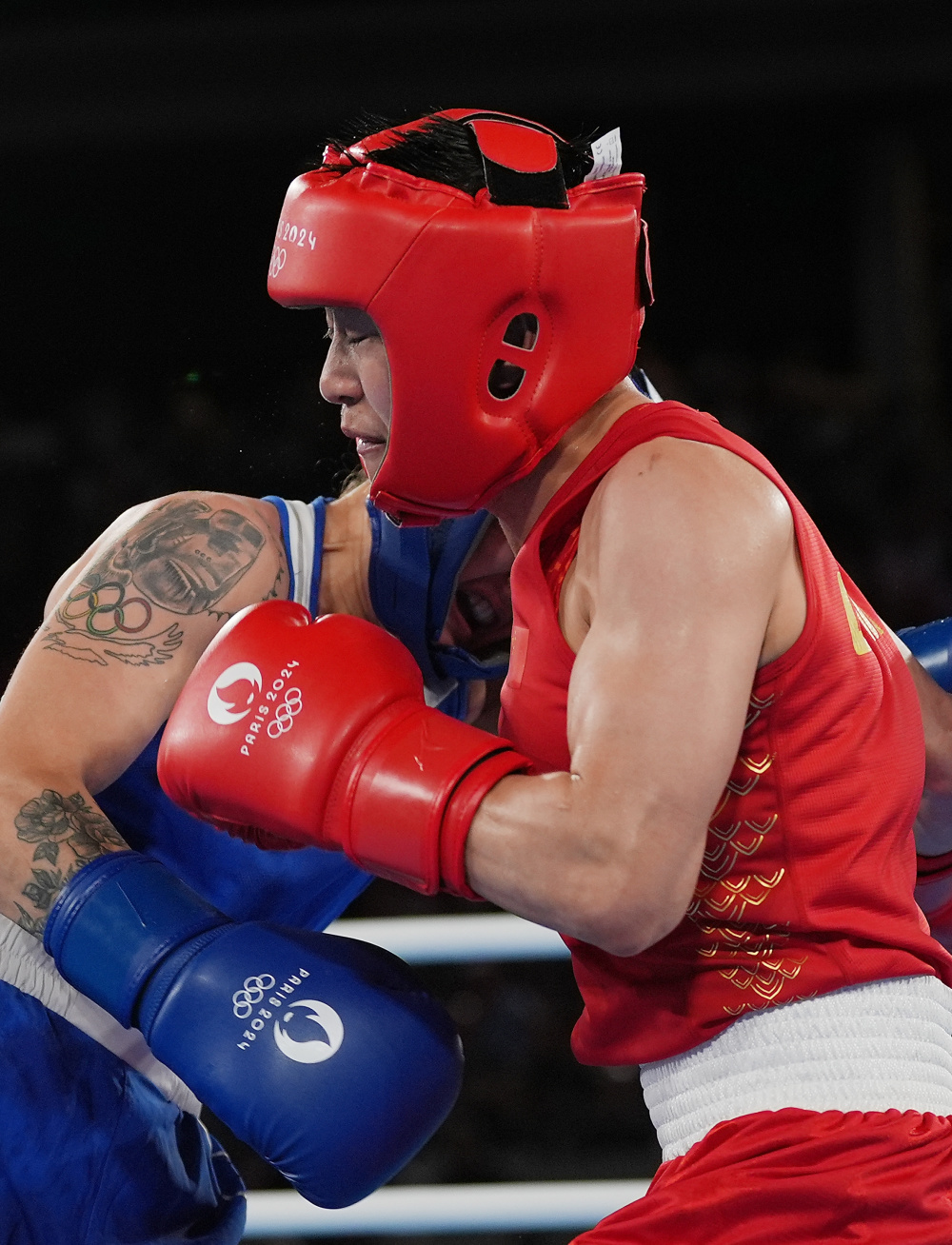 巴黎奥运会丨拳击——女子50公斤级:中国选手吴愉晋级金牌赛(2)