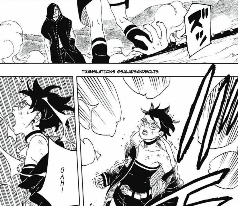 博人传漫画第91话,佐助分裂体成功抓住佐良娜,博人上演英雄救美_腾讯