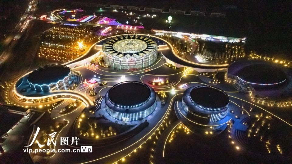 江苏沭阳华东花木大世界夜景美