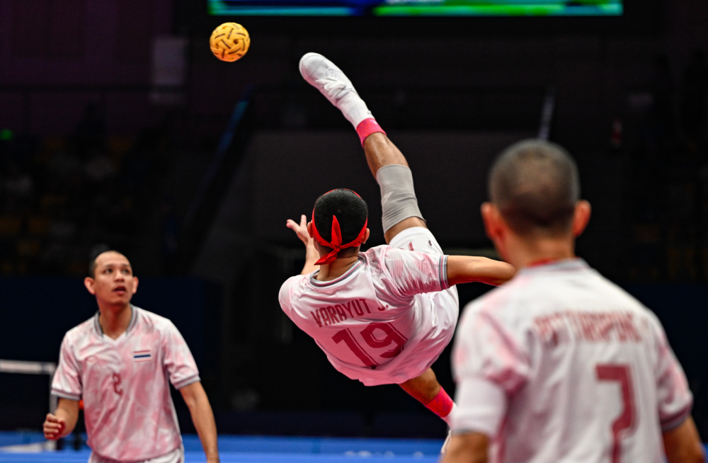 藤球男子单组团体半决赛泰国队胜韩国队晋级决赛