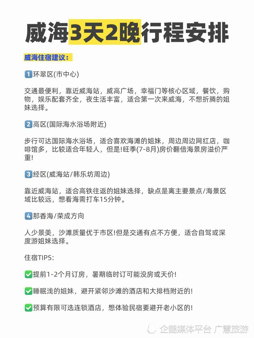 闺蜜做的不绕路，威海旅游详细攻略_腾讯新闻