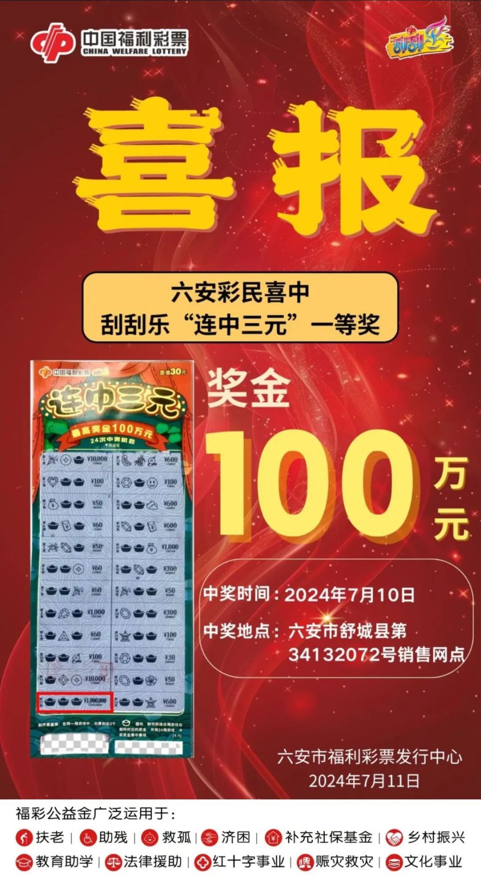 据家属介绍,中奖者是一位老彩民,对刮刮乐这种简单直接,充满乐趣的