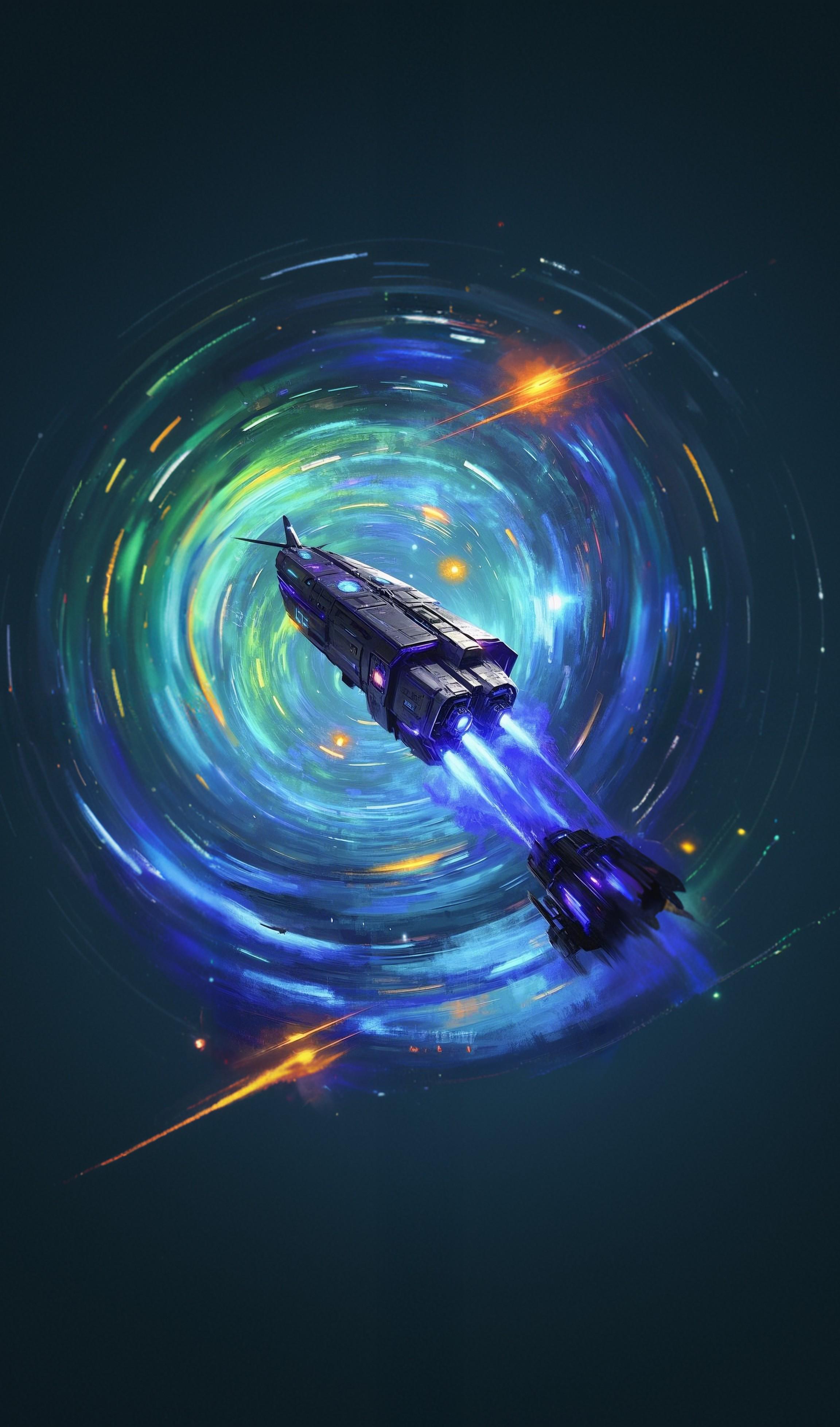 一组插画 飞向宇宙