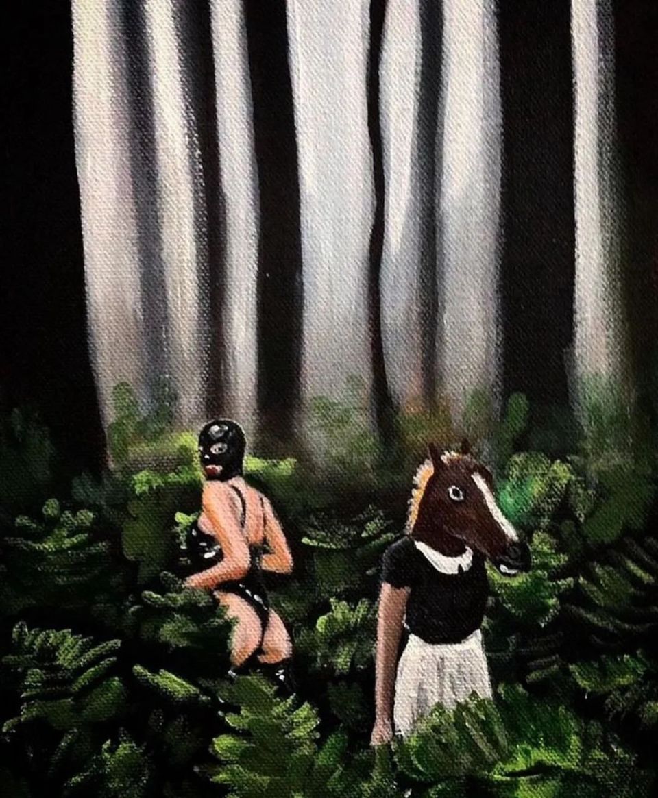 黑乎乎的小画，荒诞又有趣，吸引18万人的目光-腾讯新闻