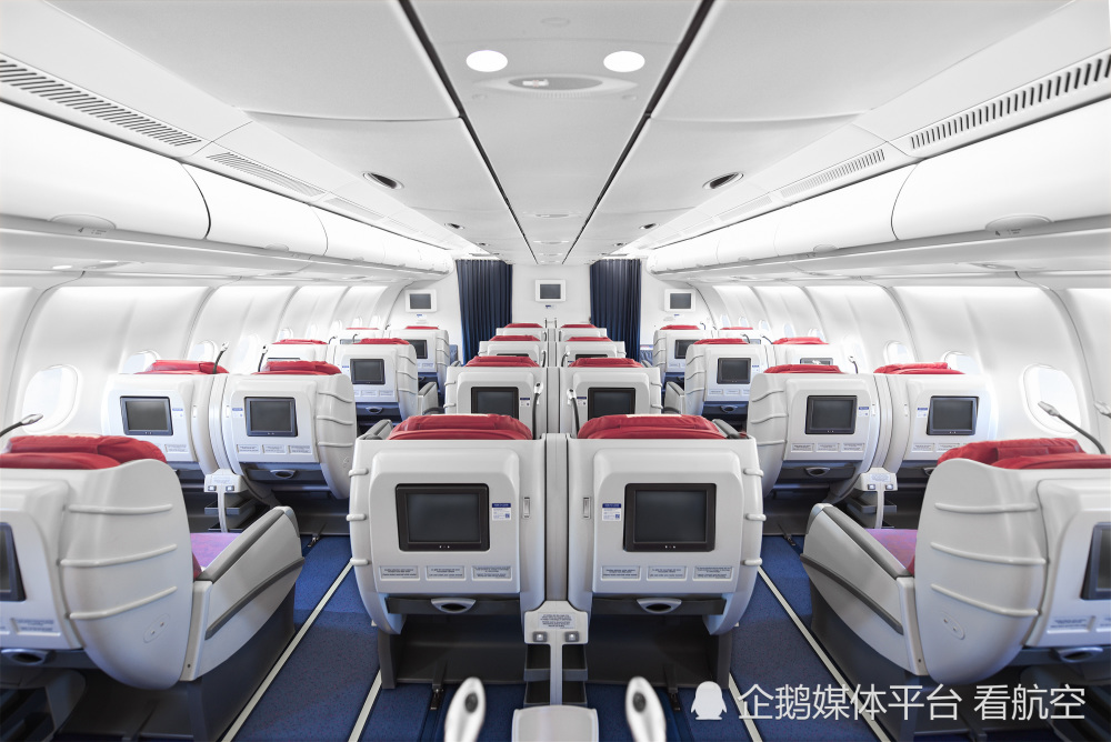 a330300这架飞机可容纳313名乘客包括36个商务舱座位277个经济舱座位
