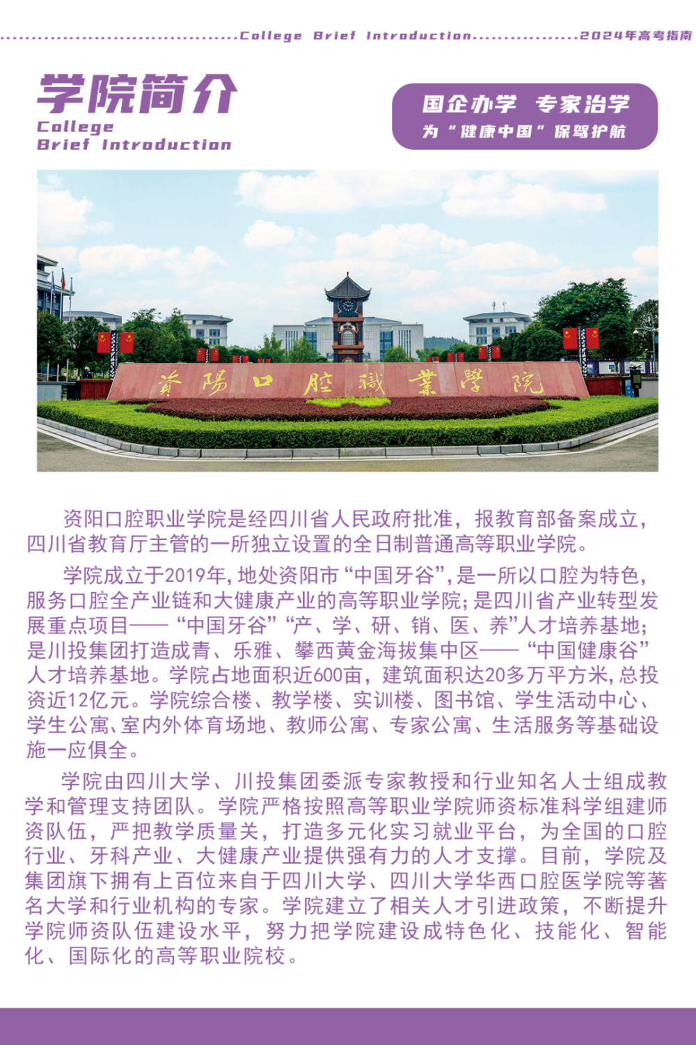 资阳口腔职业学院校门图片