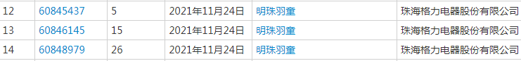 孟羽童离职格力已注册全品类明珠羽童商标