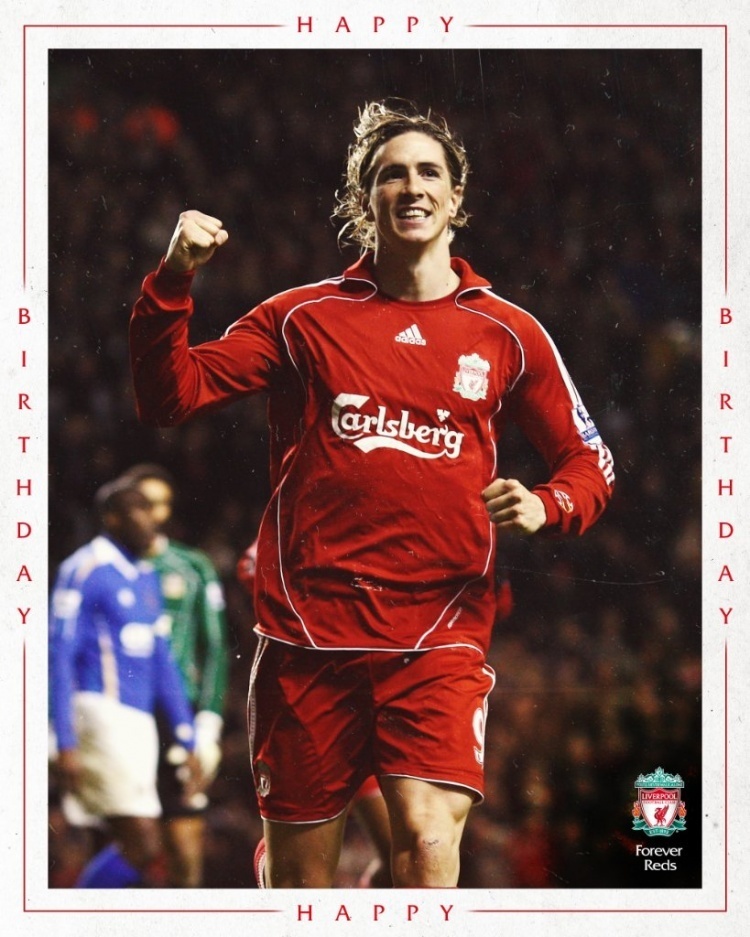 利物浦祝托雷斯40岁生日快乐,曾为红军出战142场81球20助