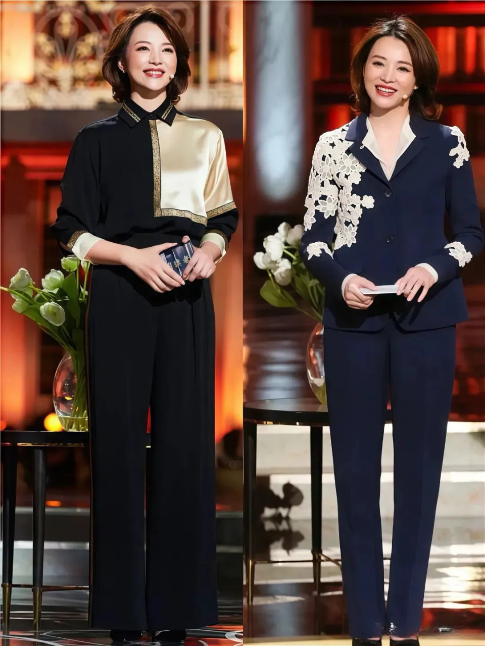 看了52岁董卿的打扮真美,我发现:衣不紧身,露脚踝穿法火爆了!