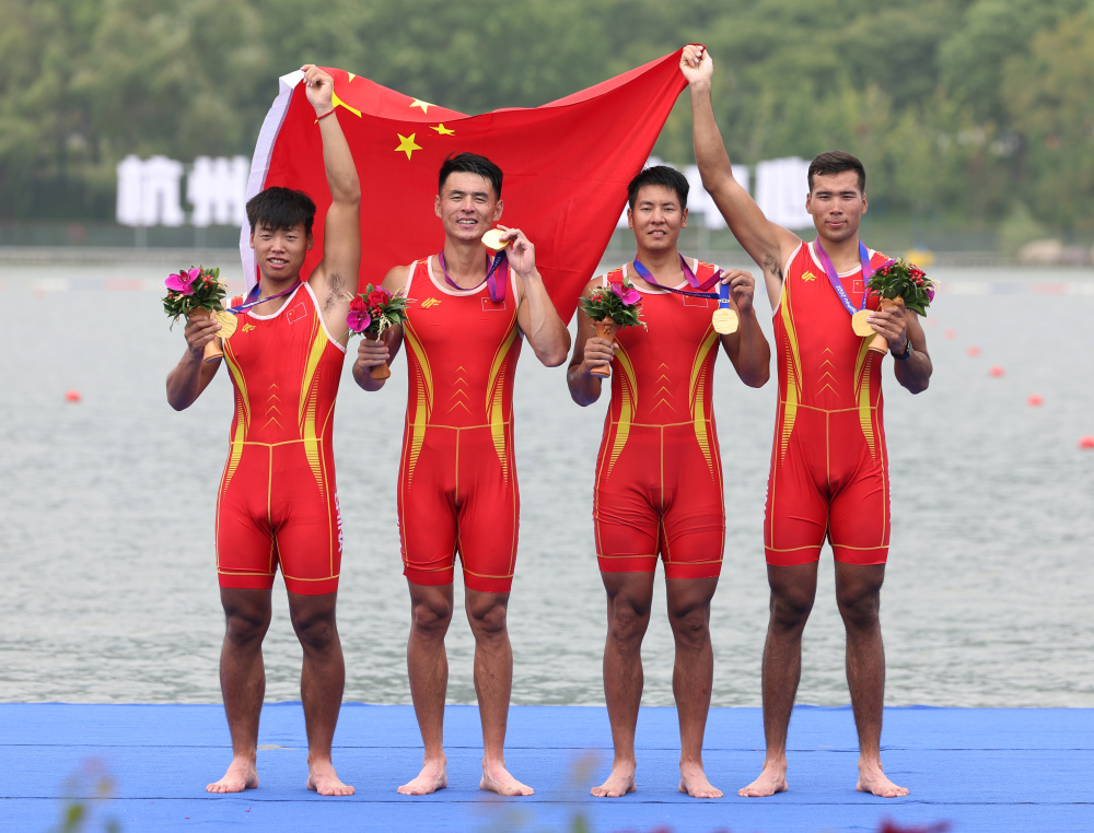 赛艇——中国队夺得男子四人双桨冠军(3)_腾讯新闻