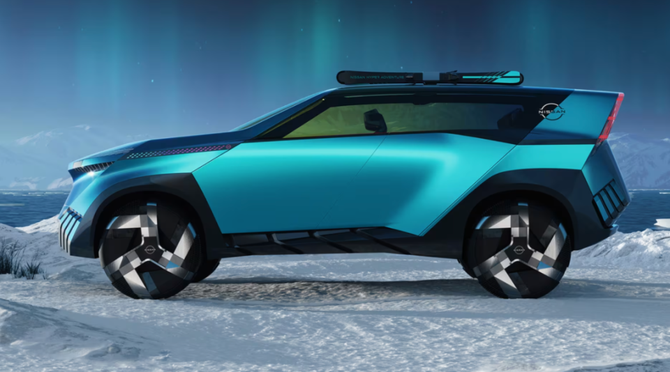 日产推剪刀门电动suv,造型过于前卫大胆