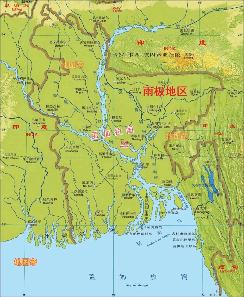 孟加拉国面积不大,人口1.7亿?地球雨量最大之地