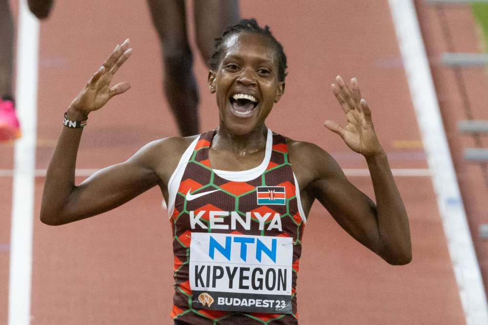 田径世锦赛肯尼亚选手基普耶根夺得女子5000米冠军