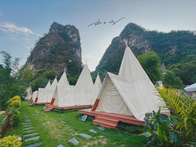 广西桂林的网红帐篷酒店住在星空下一晚上千元还供不应求