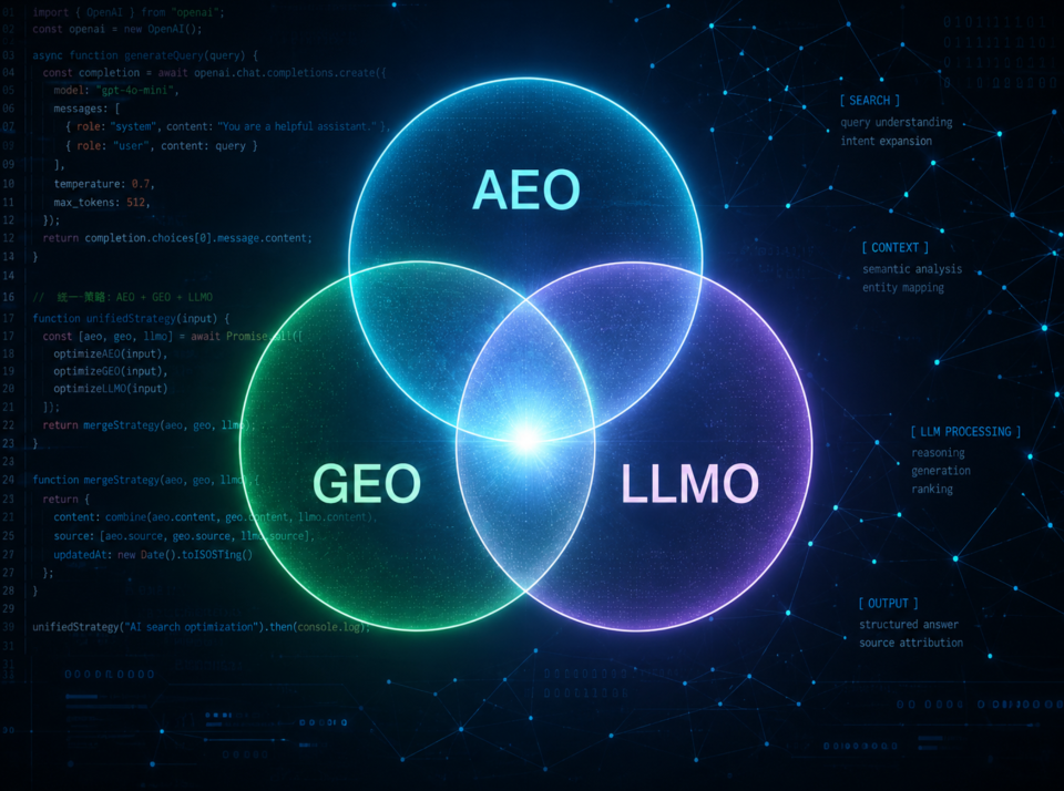 AEO、GEO、LLMO 到底是什么？
