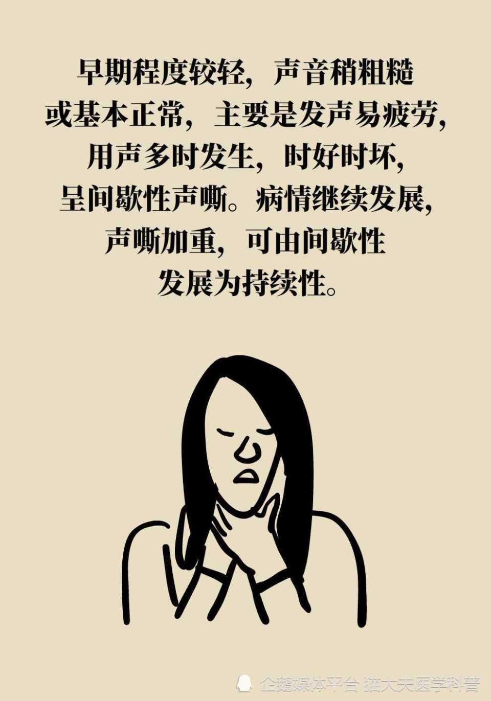说话声音突然嘶哑, 可能是身体在喊"救命"