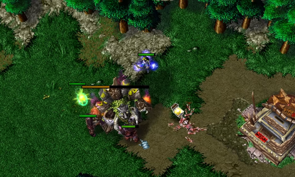 魔兽争霸3暗夜精灵迎战兽人时喜欢极限距离放战争古树的原因