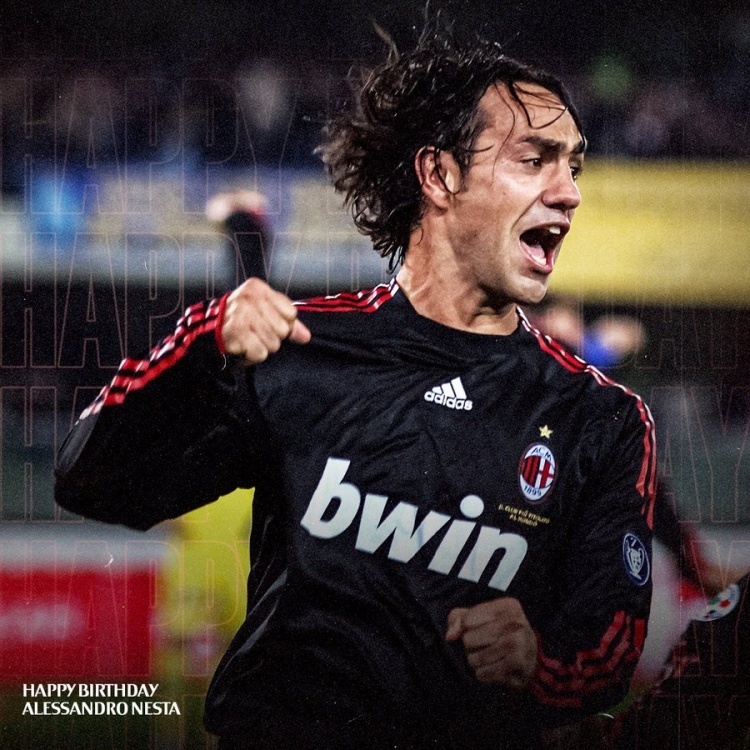 优雅卫士米兰官方为内斯塔庆生最伟大的后卫之一为球场增色